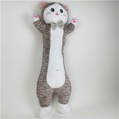 Мягкая игрушка Полосатый длинный кот 105 см