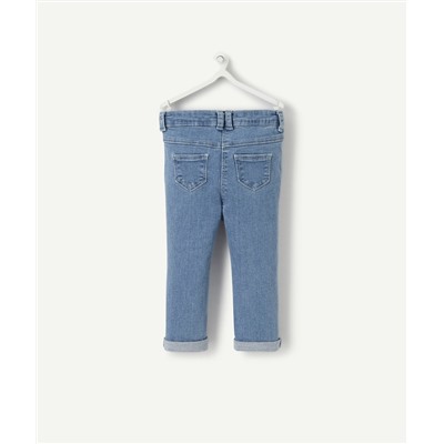 JEAN BÉBÉ FILLE EN DENIM LOW IMPACT AVEC PATCHS EN TISSU