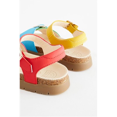 Little Bird by Jools Oliver Rainbow Colourblock Footbed Sandals