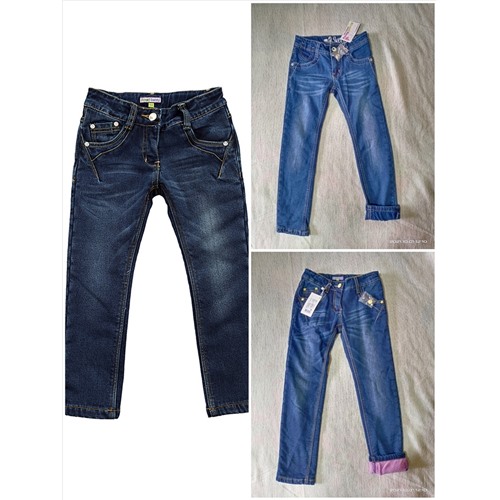 Новые теплые джинсы для девочки. Фирма Свитбери. Рост 116-122 и 122-128см