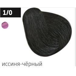 OLLIN color 1/0 иссиня-черный 100мл перманентная крем-краска для волос