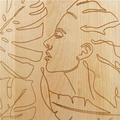 Доска разделочная деревянная «Для прекрасных блюд», 35×20×2 см