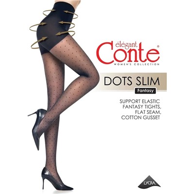 CONTE DOTS SLIM Колготки в точку с утягивающими шортиками