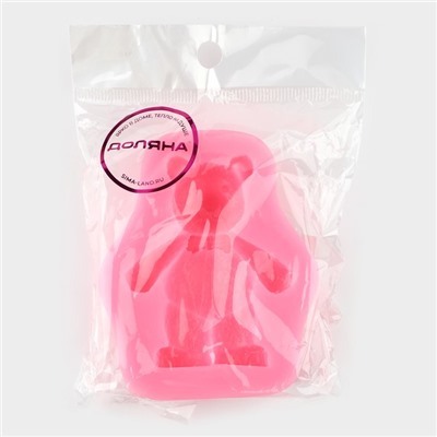 Молд Доляна «Мишка», силикон, 8×6,5 см, цвет розовый