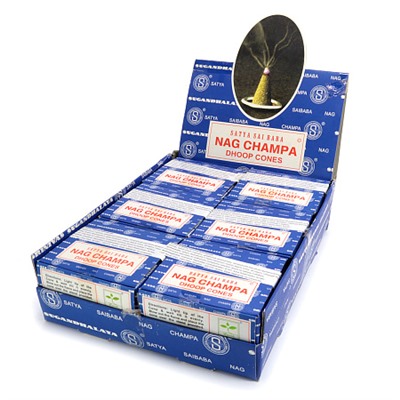 Благовония конусы Satya Nag champa dhoop cones уп-12шт завоз декабрь 2022