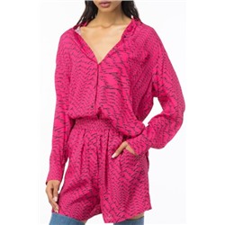 Camisa larga - Fucsia