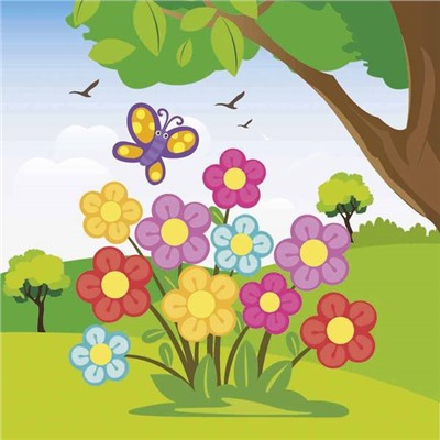 Цветы: водораскраски-пазлы (F4665271960185)