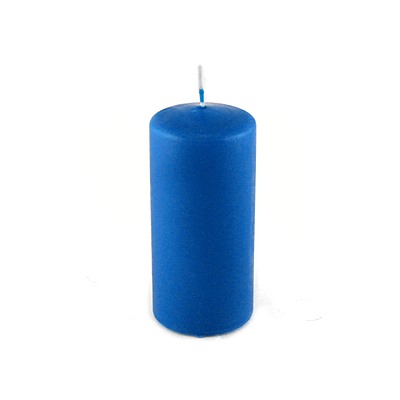 Свеча пеньковая, 6х12 см, синяя