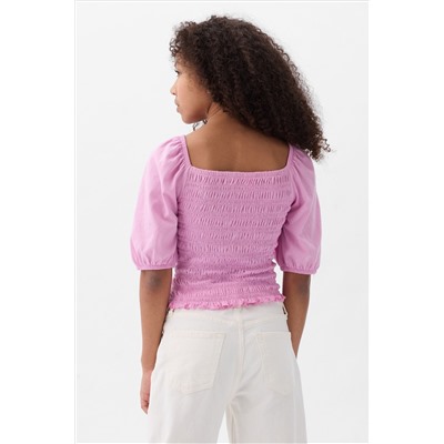 Gap Puff Sleeve Square Neck Smocked Top (4yrs-13yrs)