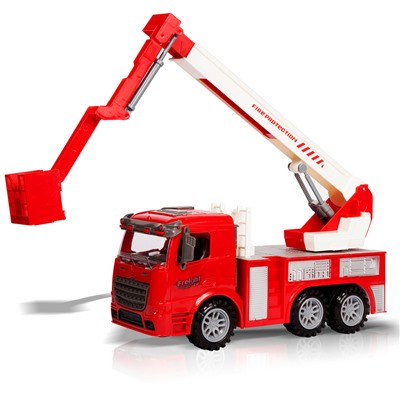Handers фрикционная игрушка "Пожарная машина: Автовышка" (28 см, подвижн. детали)