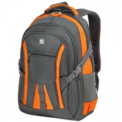 Рюкзак BRAUBERG DELTA 3 отделения серый/оранжевый SpeedWay 2 46х32х19 см 224448 (1)