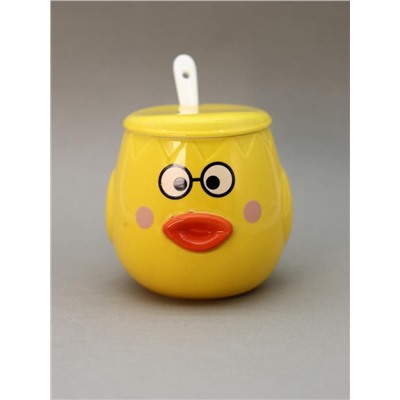 Кружка «Cutie duckling, glasses», yellow (400 ml)