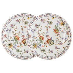 Набор из 2-х обеденных тарелок Флора (белая) в подарочной упаковке Anna Lafarg AL-1557W-DP-P4