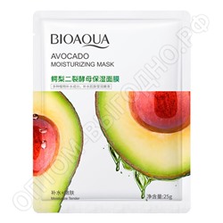Маска для лица тканевая с экстрактом авокадо, увлажняющая Bioaqua "Avocado"