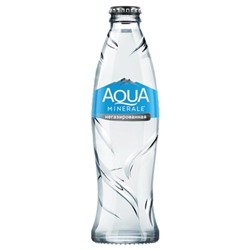 Вода негазированная питьевая AQUA MINERALE 0,26 л, стеклянная бутылка, 27414
