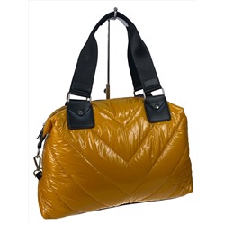 Cтильная женская сумка-шоппер из водооталкивающей ткани, цвет желтый