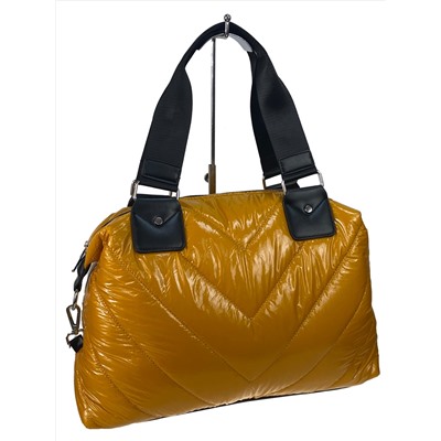 Cтильная женская сумка-шоппер из водооталкивающей ткани, цвет желтый