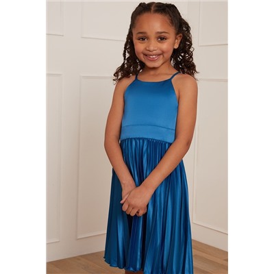 Chi Chi London Pleated Satin Flower Girl Dress