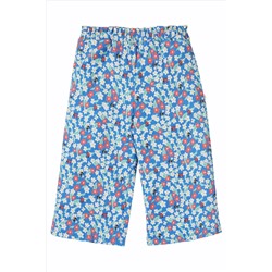 Frugi Blue Crinkle Jersey Floral Fun Print Culottes