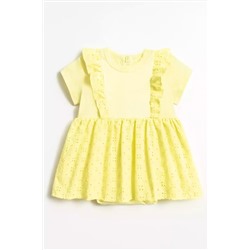 Жёлтое платье-боди для девочки Vulpes 2031SS24