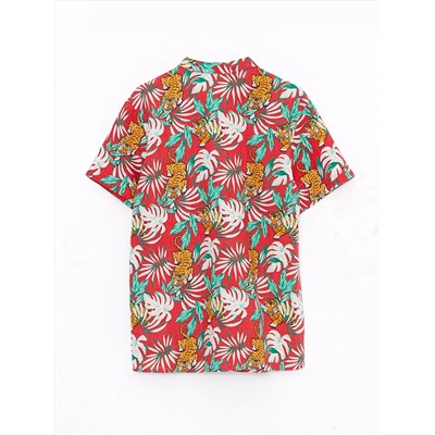 Рубашка из поплина с короткими рукавами и воротником LC Waikiki для мальчика