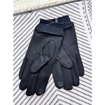 Перчатки мужские эко кожа+трикотаж Fashion Gloves-10