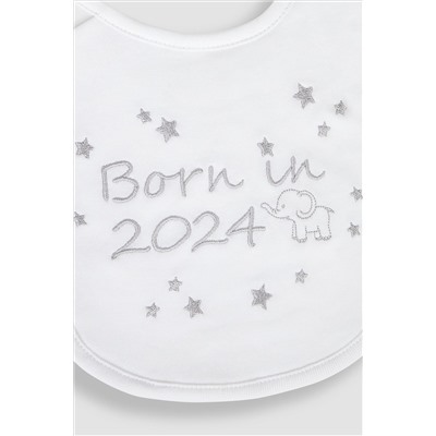 JoJo Maman Bébé Born in 2024 Embroidered Bibs