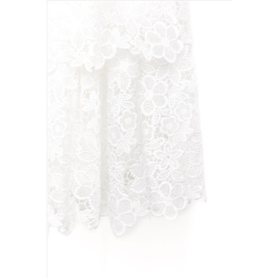 Nicole Miller Guipure Lace White Derss