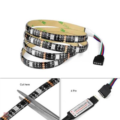 Лента диодная 3м. 30LED/5050 RGB от USB управление с телефона