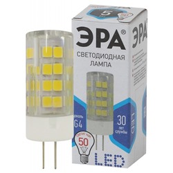 Нарушена упаковка.   Светодиодная лампа G4 5W 4000К (белый) Эра LED JC-5W-220V-CER-840-G4 () Б0027858