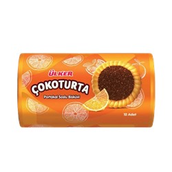 Печенье Ulker "Cokoturta" с апельсиновой начинкой и шоколадной крошкой 300 гр (12 шт) 1/12 01174-02