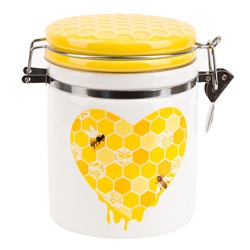 Банка для сыпучих продуктов (клипс) "Honey" 14*10*14,5см. v=630мл. (подарочная упаковка)