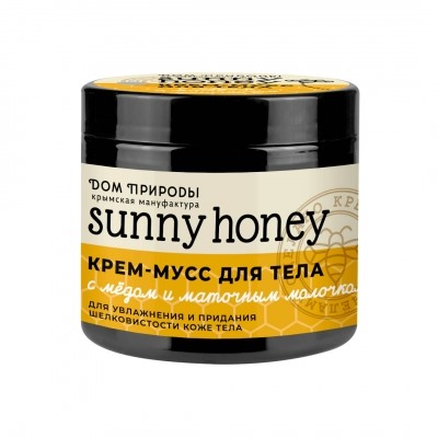Крем-мусс для тела Мёд и маточное молочко для увлажнения кожи Дом природы
