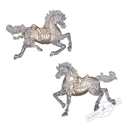 Лошадь жемчужно-золотая ЦЕНА за 1 шт , 12х10 см