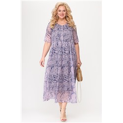 Платье Novella Sharm 3883-о-9 Синий, Бледно-розовый