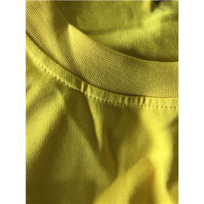 Дисконт футболка #329 оверсайз (Желтый), 100% хлопок, плотность 190 гр.