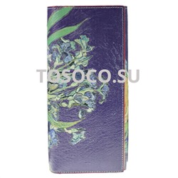 vy456693a-2 purple flower  кошелек Vereva classic натуральная кожа 10х20х2