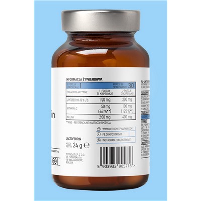 OstroVit Pharma Lactoferrin LFS 90% 60 caps - ЛАКТОФЕРРИН