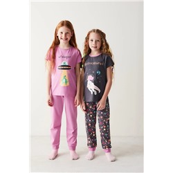 Пижамный комплект из двух предметов с рисунком НЛО для девочки PNCUVVFI23IY-MIX
