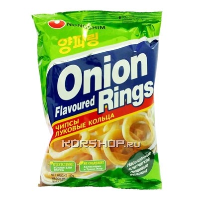 Чипсы Луковые кольца Нонг Шим/Onion rings Nongshim, Корея, 40 г Акция