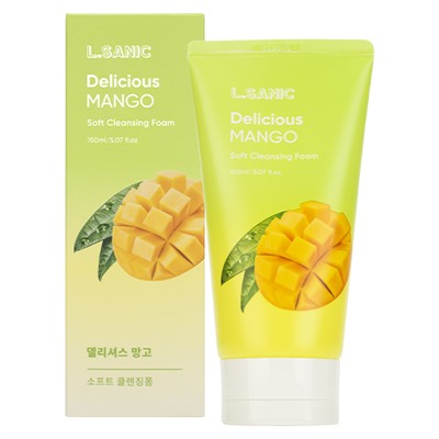 L.Sanic Delicious Mango Soft Cleansing Foam, 150ml Очищающая пенка для умывания с экстрактом манго 150мл
