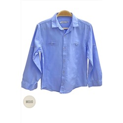Льняная рубашка Mojo Waiter Boy 22135 Синяя 23YECMJO22135_010