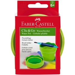 1шт Стакан для воды Faber-Castell "Clic&Go", светло-зеленый