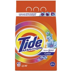 Стиральный порошок автомат Tide (Тайд) Аквапудра «Color» Lenor Touch of Scent, 2,5 кг