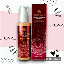 [Enough] Увлажняющая тональная основа c муцином улитки GoldSnailMoistureFoundation13SPF30/PA++-100мл