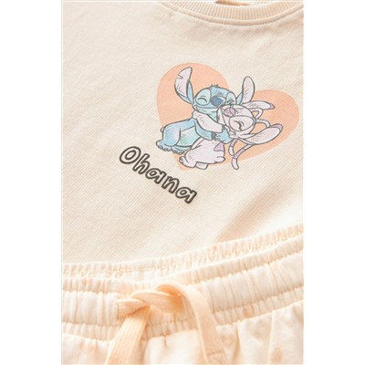 Orange Lilo and Stitch Short Sleeve T-Shirt and Shorts Set (3mths-7yrs)