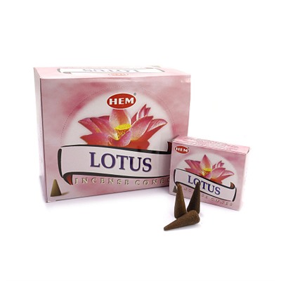 Благовония конусы HEM Lotus Лотос уп-12шт