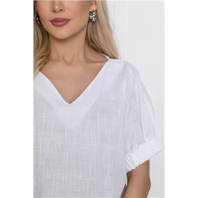 Блузка белая с асимметричным низом