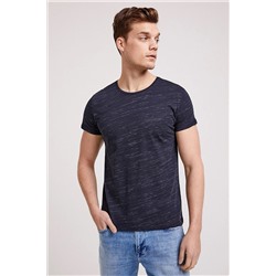 Мужская футболка Rach с круглым вырезом темно-синяя 202 LCM 242056