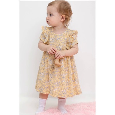 Платье с принтом для девочки КР 5733/светлая мимоза,полевые цветы к481 платье